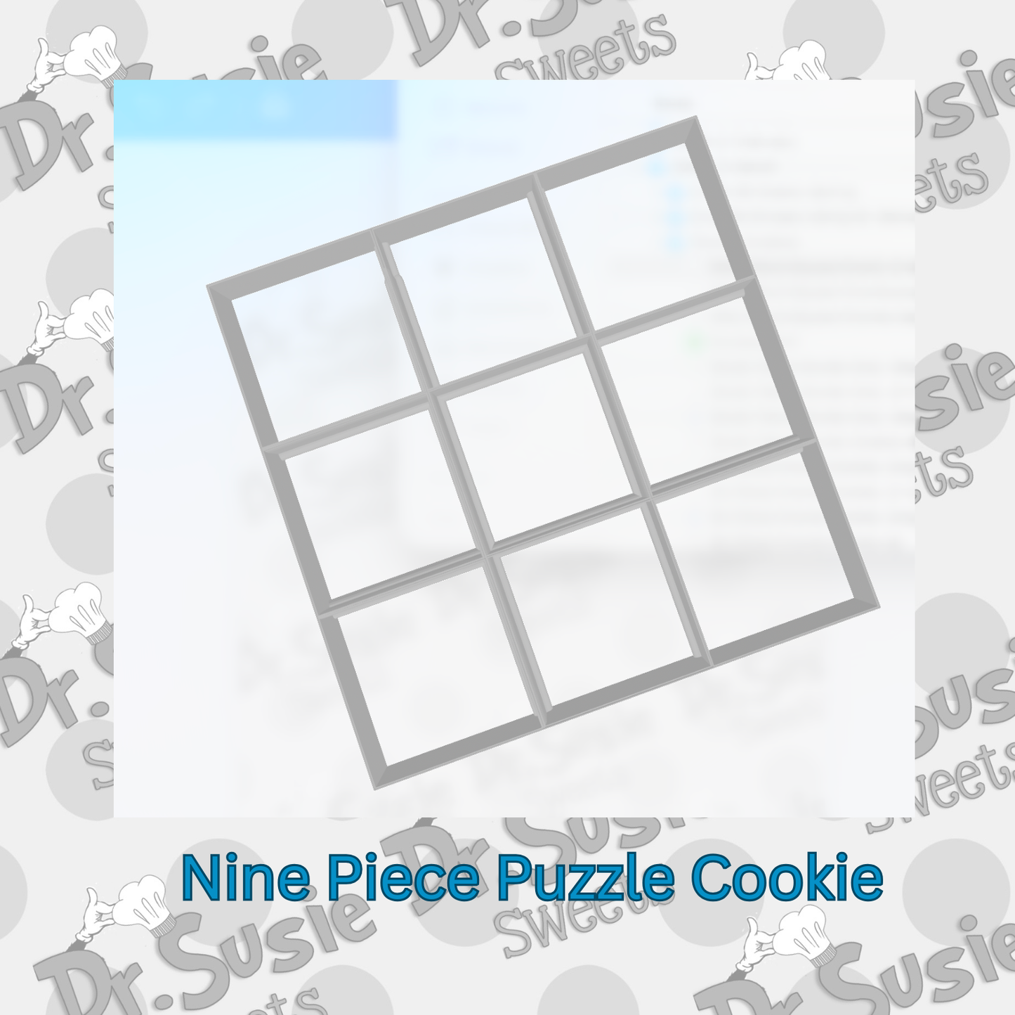 Nine Piece Puzzle Cookie