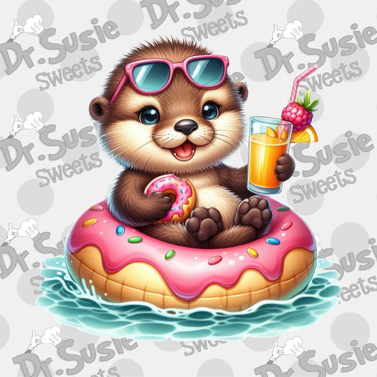 Otter Floatie-Edible Printer Digital Image