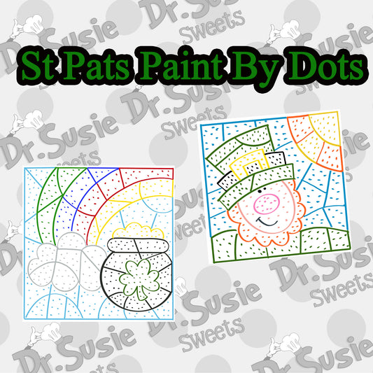 Paint By Dots St Patrick's Set-Edible Printer Digital Image