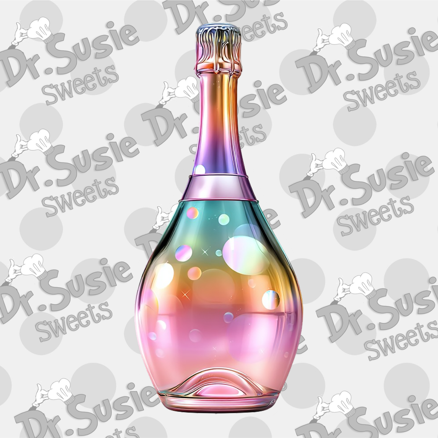 Pastel Champagne Bottle-STL Files