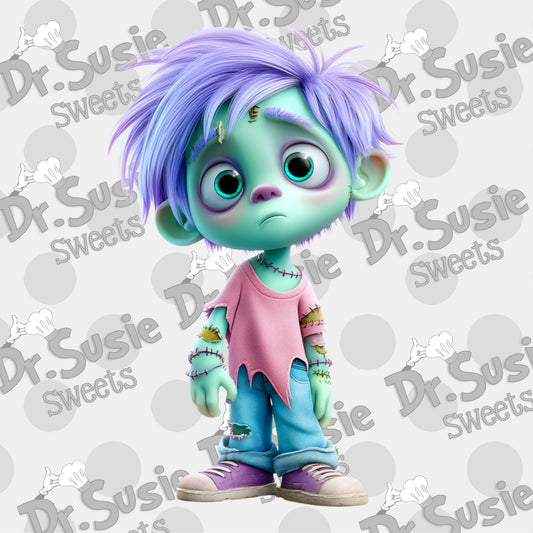 Pastel Zombie-Edible Printer Digital Image