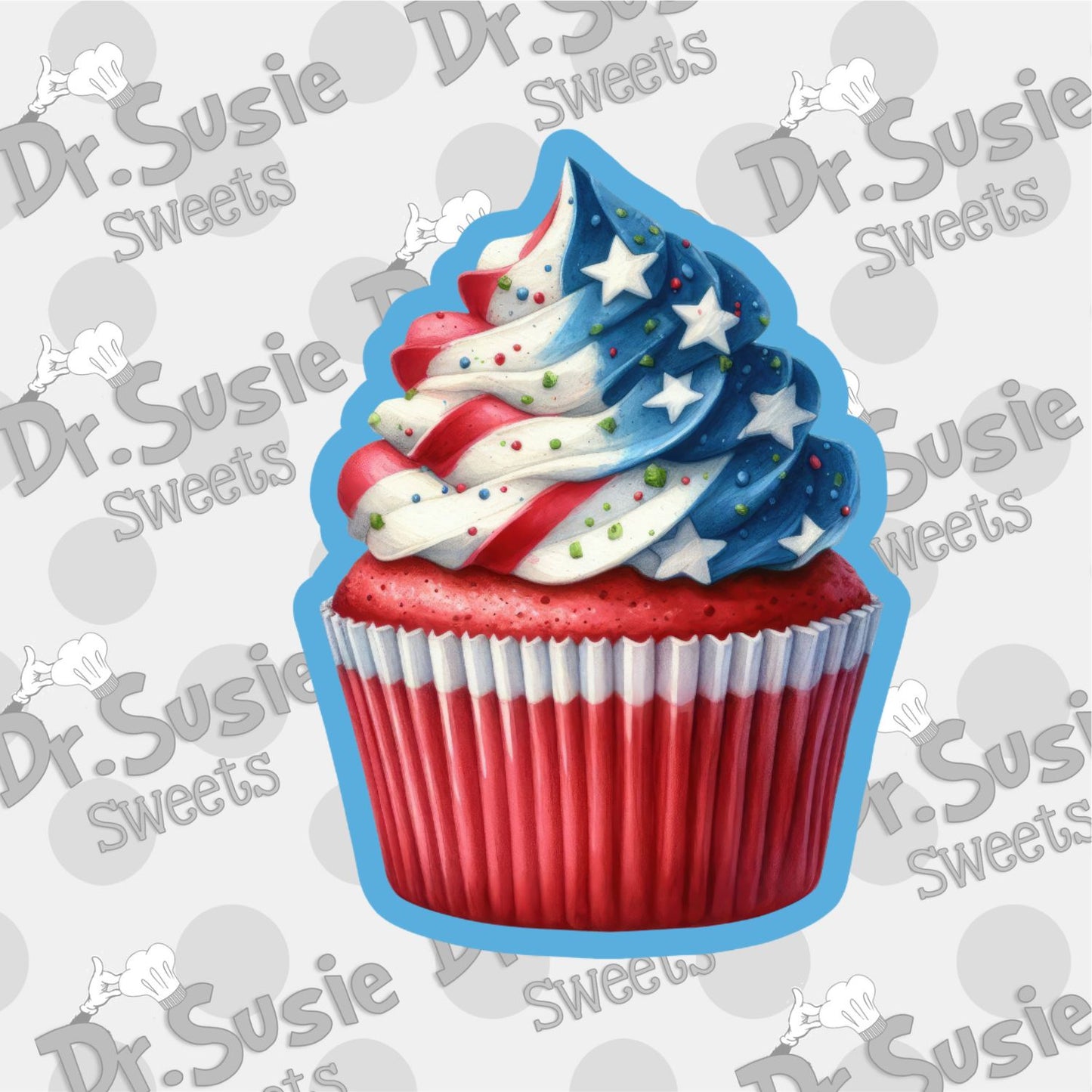 Patriotic Cupcake-STL Files