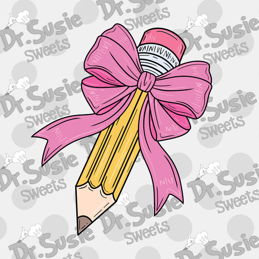 Pencil with Bow-Edible Printer Digital Image