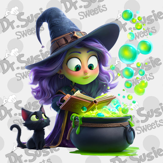 Potion Witch-Edible Printer Digital Image