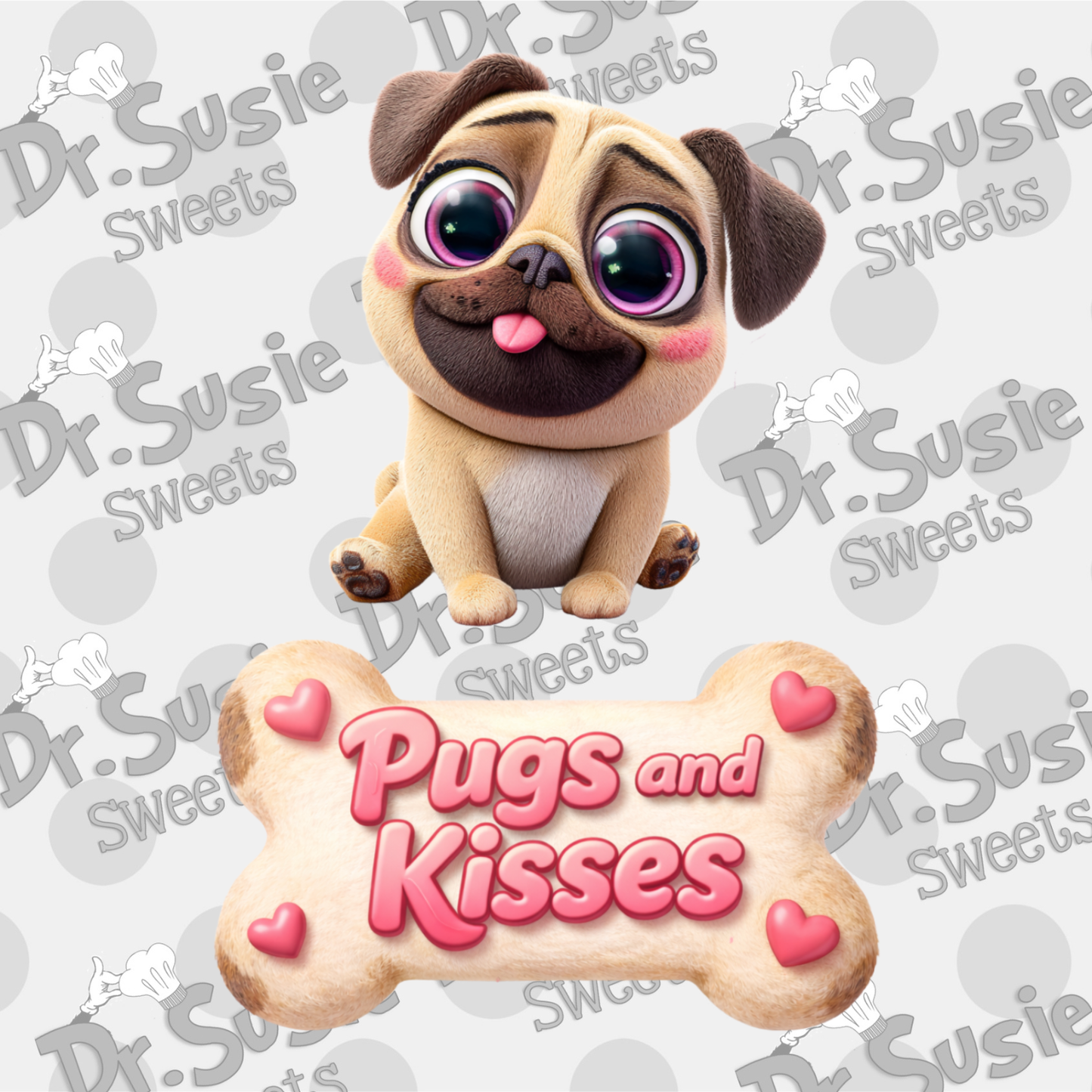 Pugs and Kisses Set-STL