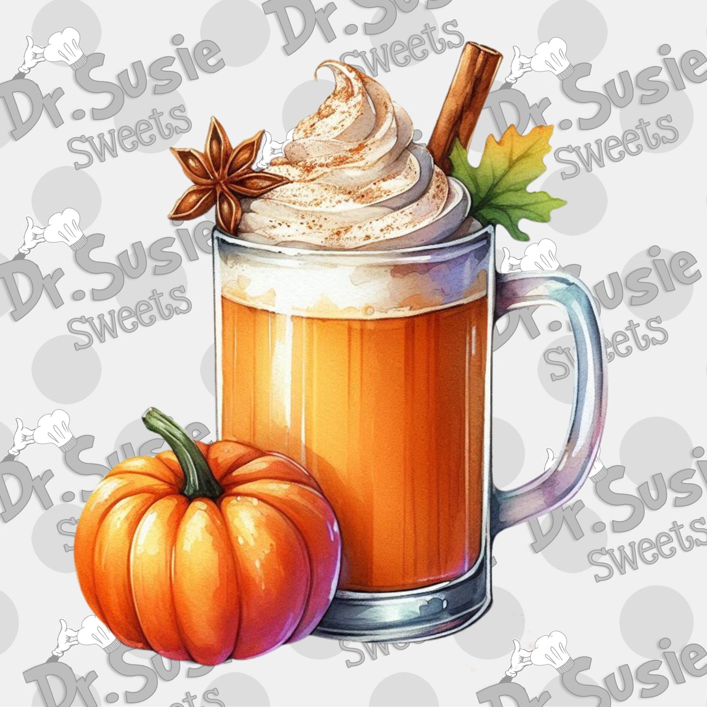 Pumpkin Spice Latte-Edible Printer Digital Image