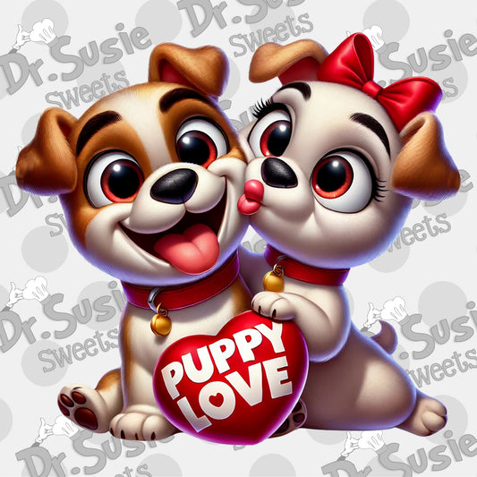 Puppy Love-Edible Printer Digital Image
