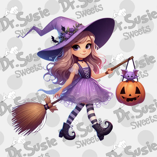 Purple Witch-Edible Printer Digital Image