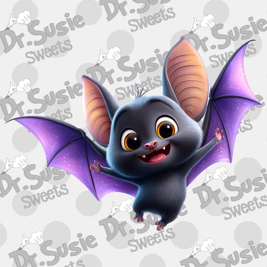 Purple Bat-Edible Printer Digital Image