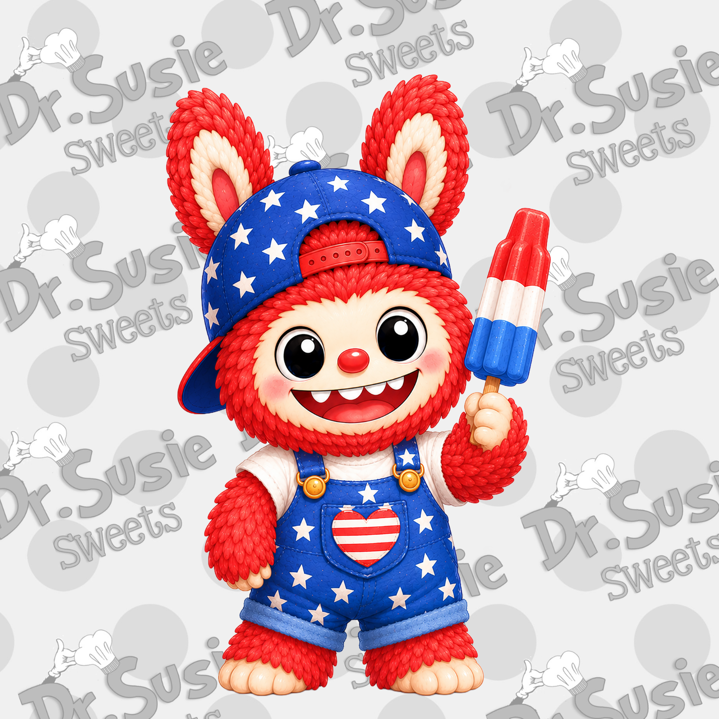 Patriotic Fuzzy Monsters-STL