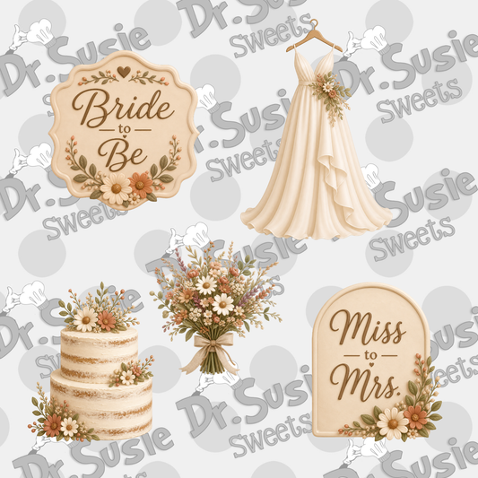 Rustic Wedding Set-Edible Printer Digital Image