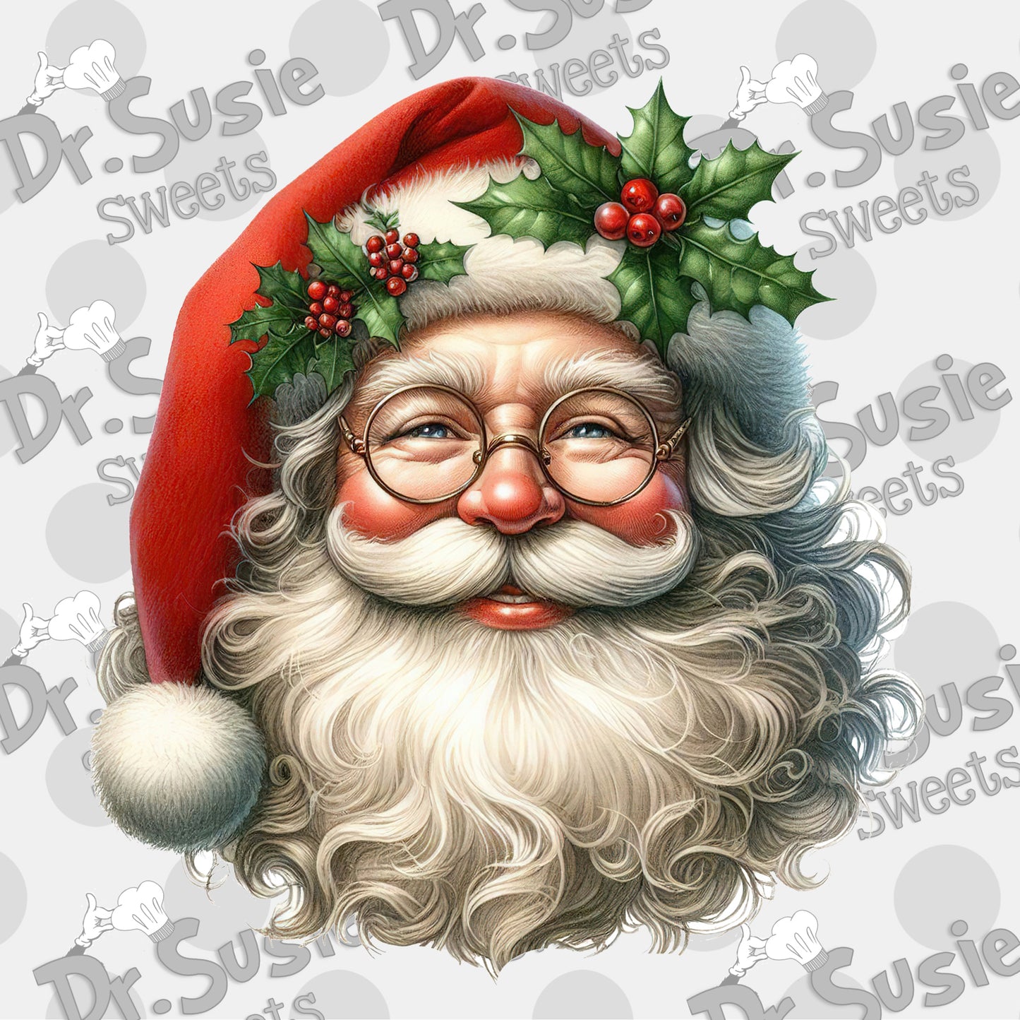 Santa Face-2-Edible Printer Digital Image