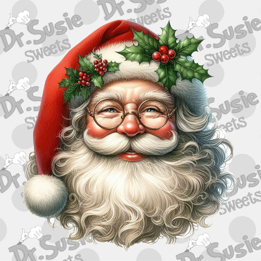 Santa Face-2-Edible Printer Digital Image