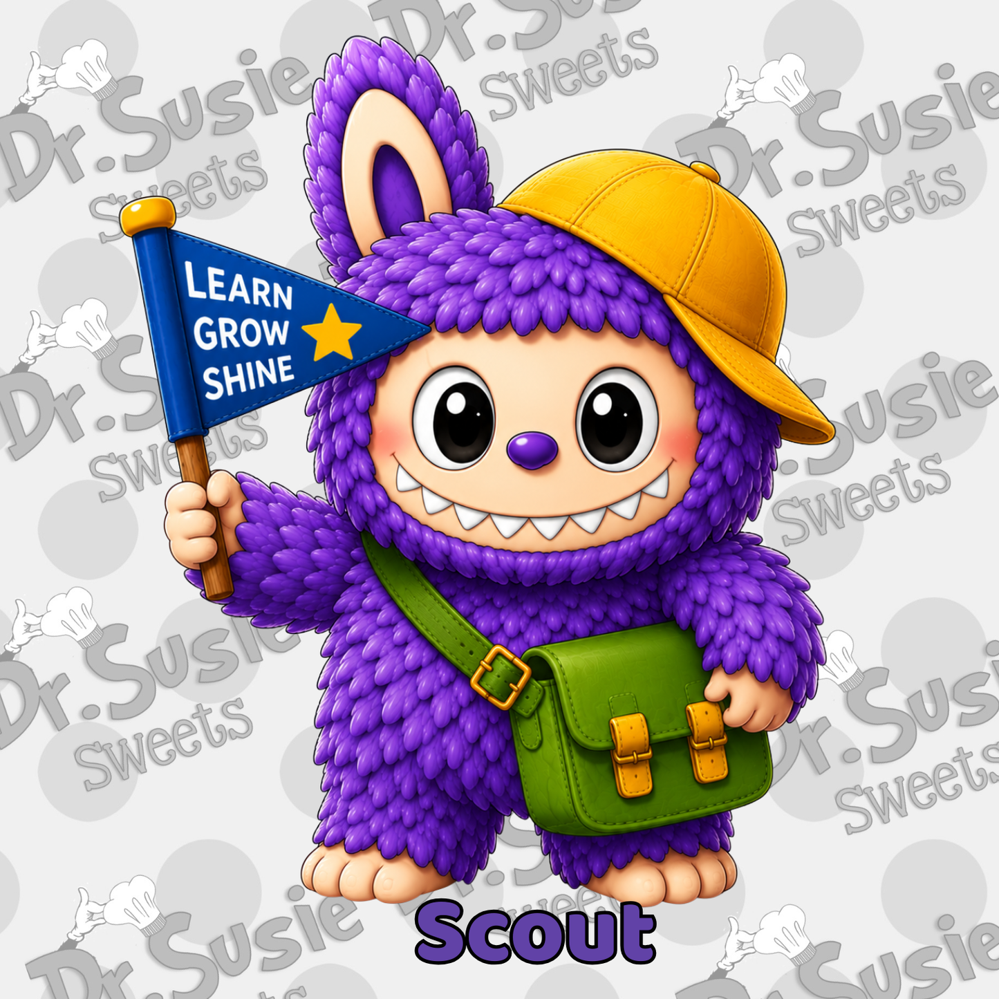 Back to School Fuzzy Monsters-Edible Printer Digital Image