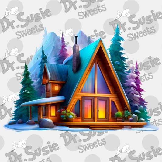 Ski Chalet-Edible Printer Digital Image