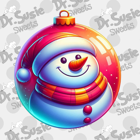 Snowman Ornament-Edible Printer Digital Image