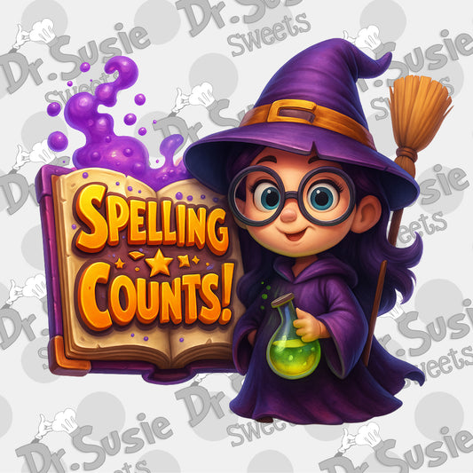 Spelling Counts Plaque_Plaque-Edible Printer Digital Image