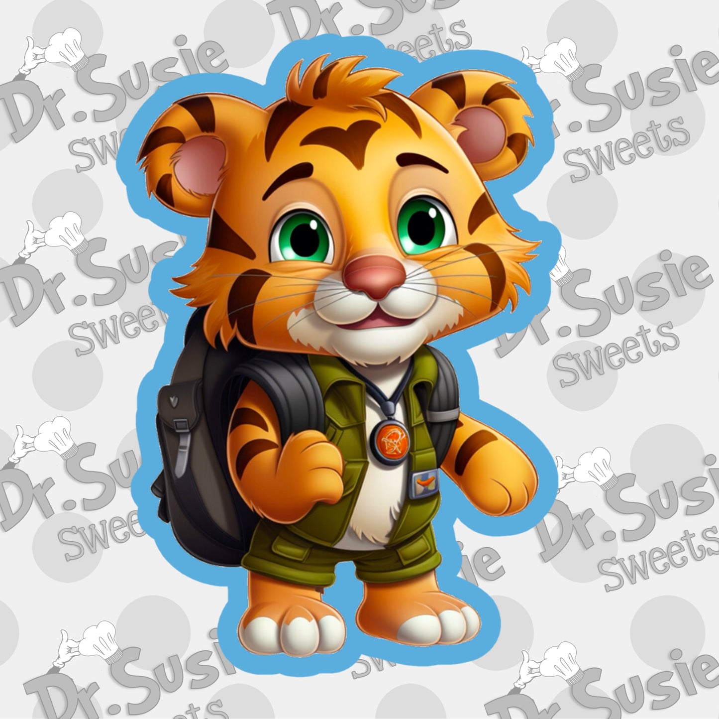 Tiger with Backpack-STL Files