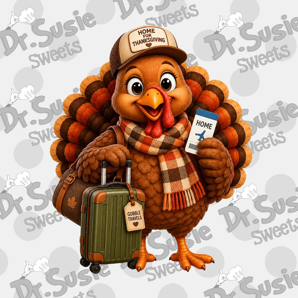 Traveler Turkey-Edible Printer Digital Image