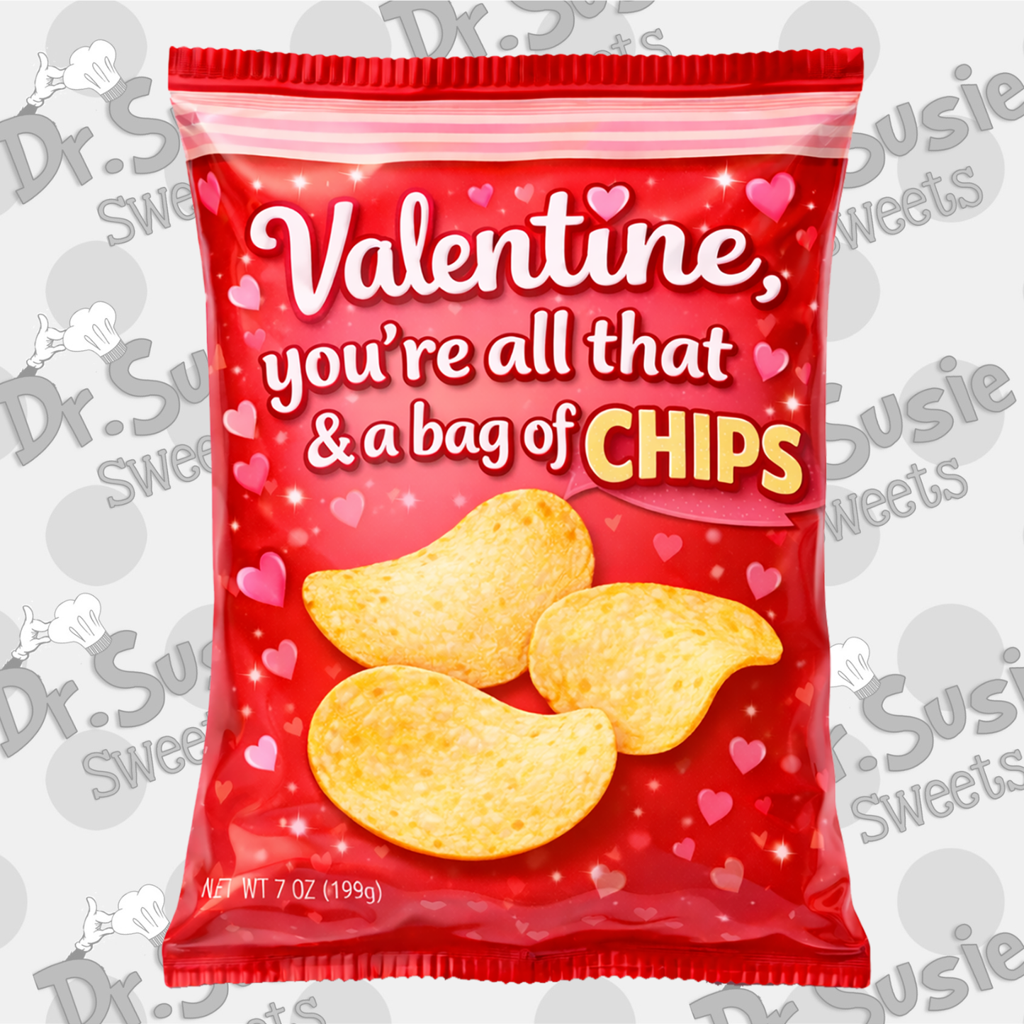 Valentine You Are All That And A Bag of Chips Set-Edible Printer Digital Image