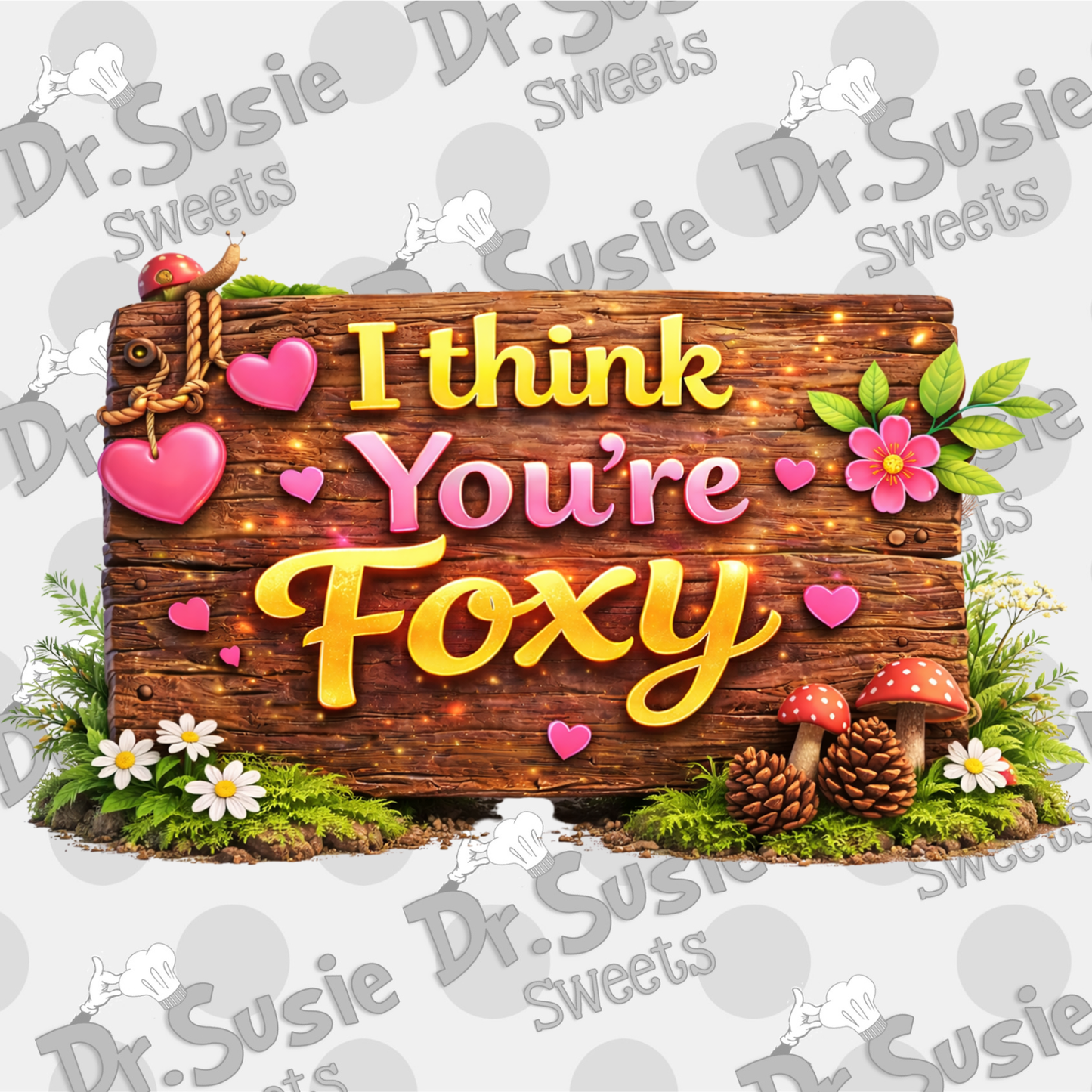 I think You're Foxy Set-Edible Printer Digital Image