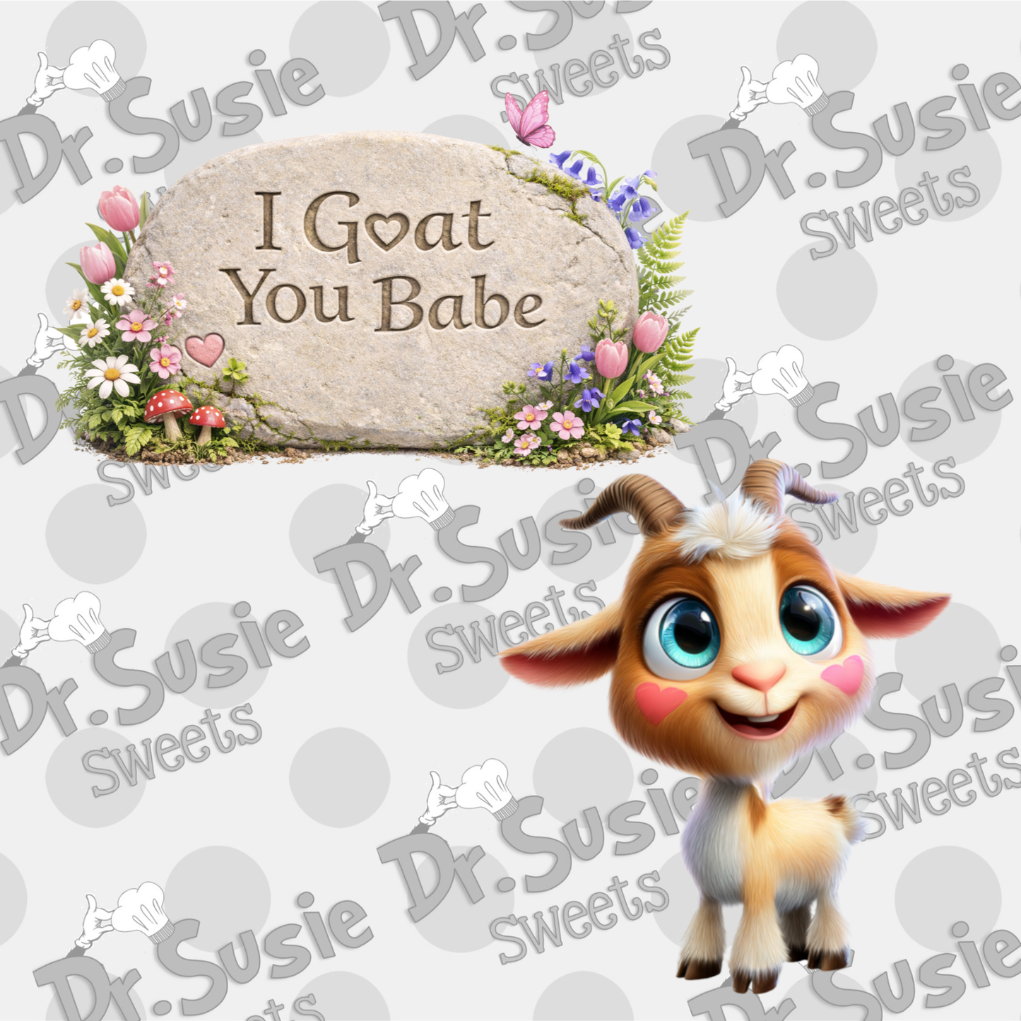I Goat You Babe Set-Edible Printer Digital Image