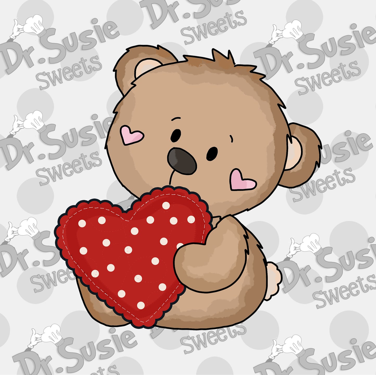 Valentines Bear-Edible Printer Digital Image
