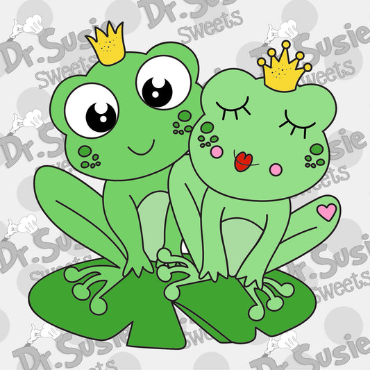 Valentine Frogs-Edible Printer Digital Image
