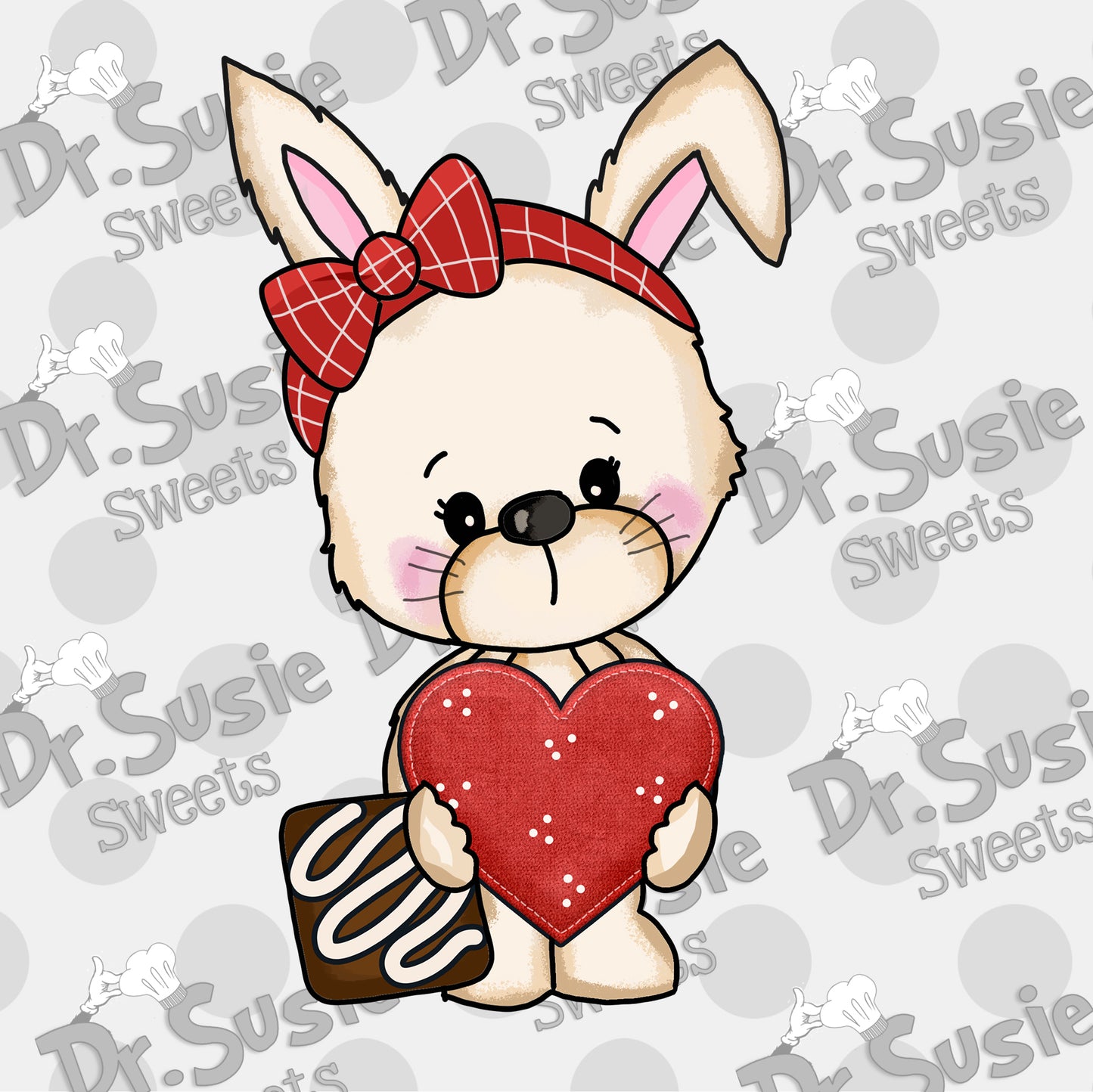 Valentine Rabbit-Edible Printer Digital Image