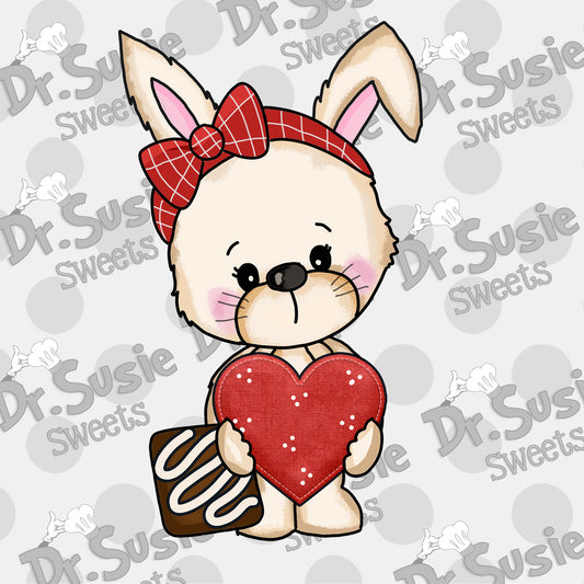 Valentine Rabbit-Edible Printer Digital Image
