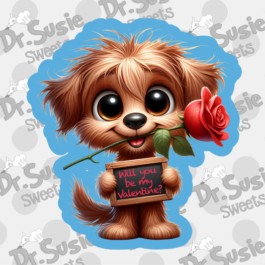 Will You Be My Valentine Dog-STL File