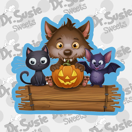 Werewolf-Cat-Bat Plaque-STL Files