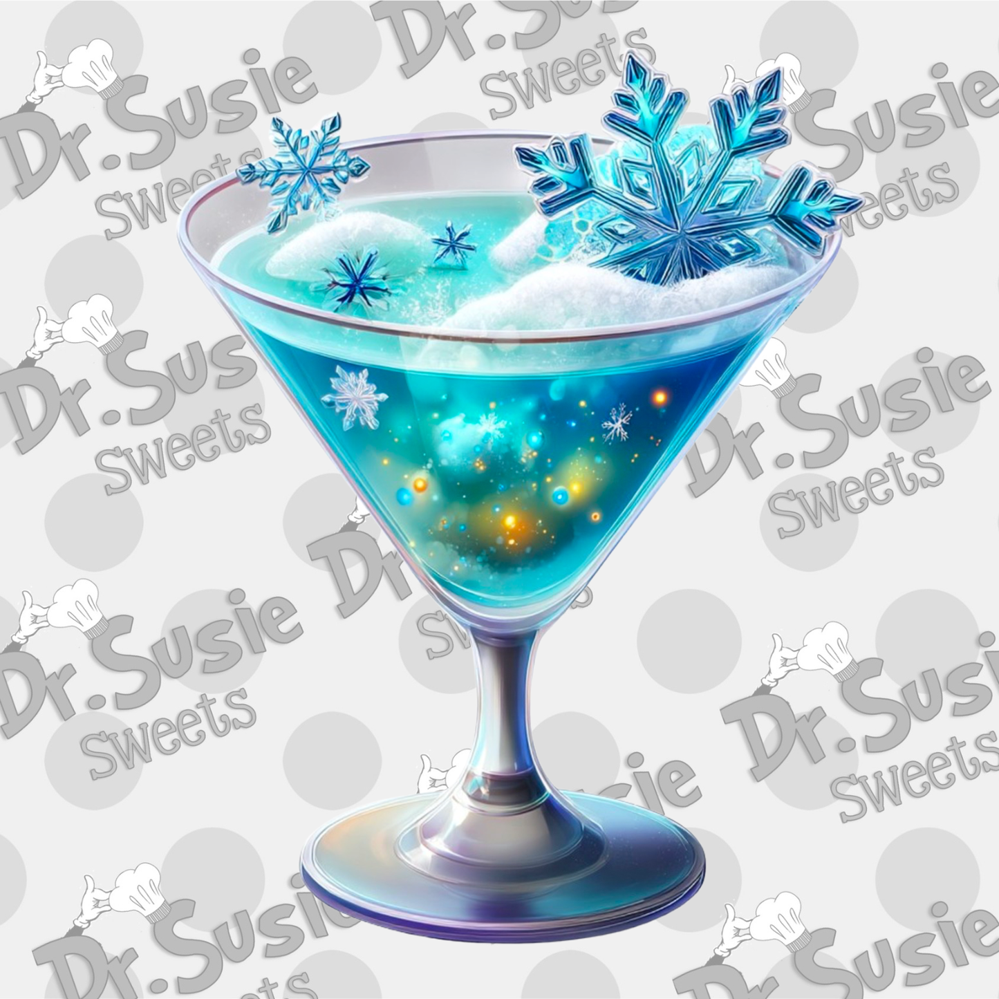 Winter Martini-Edible Printer Digital Image