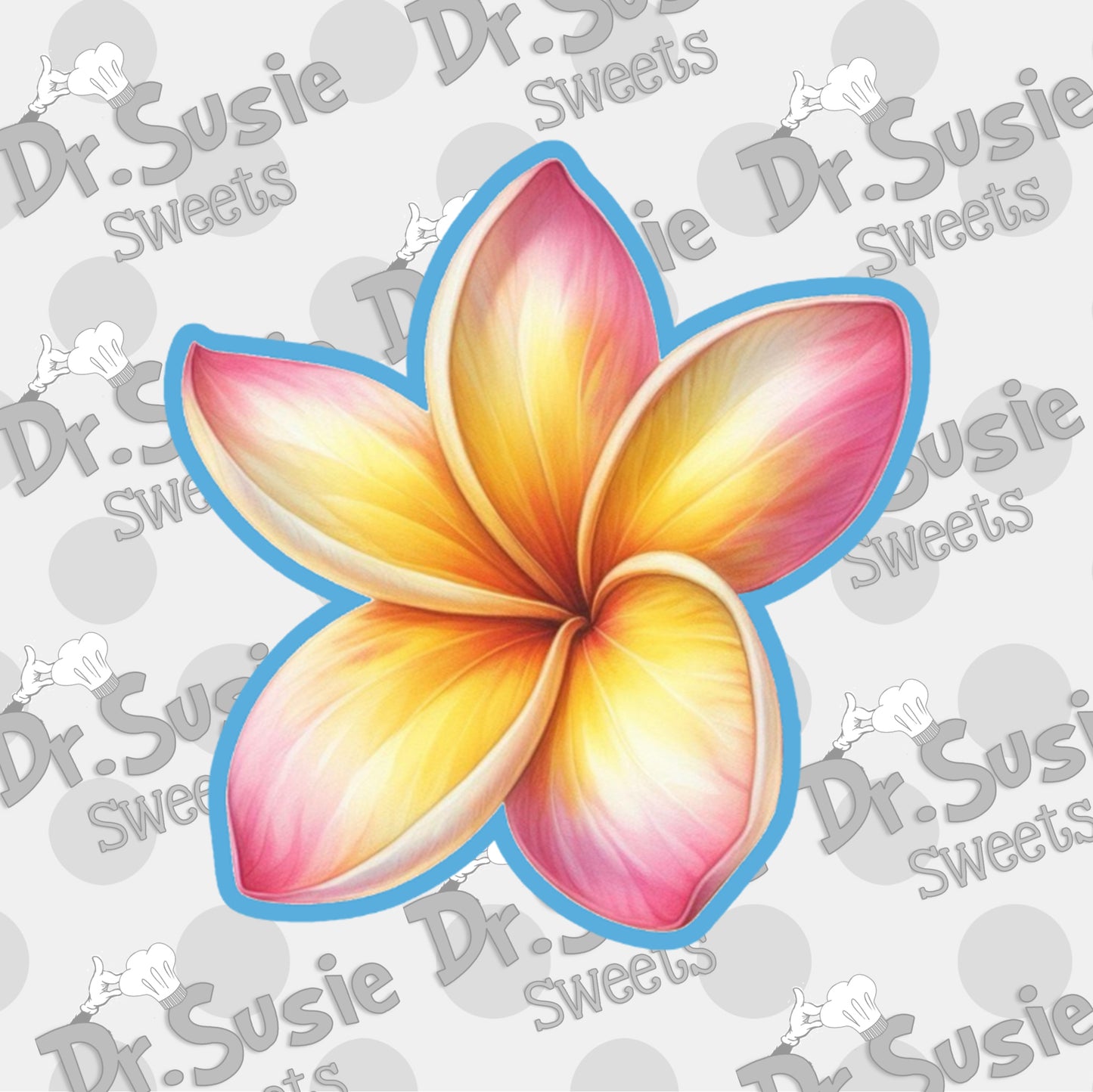 Yellow-Pink Plumeria-STL Files