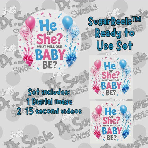 Gender Reveal-SugarReels™ Digital Set